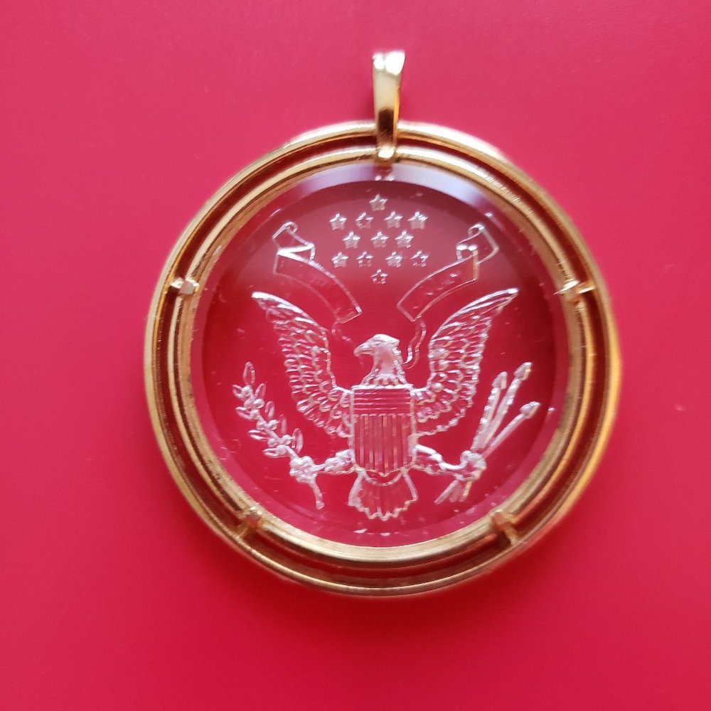 1960 Trifari Acrylic American Eagle pendent